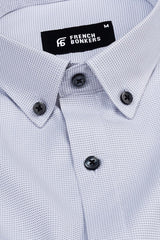 Pastel grey dobby texture shirt