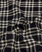 Edina Black With Cream Dobby Check Cotton Shirt