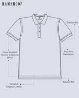 Potenza Turmeric Yellow Knitted Cotton Polo T-Shirt