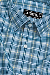 Blue With Multicolor Check Cotton Shirt