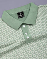 Formin Pistachio Green Knitted Cotton Polo T-Shirt