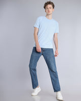 Marine Aqua Blue Super Supima Premium Cotton T-Shirt