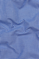Cobalt blue with white pin check cotton shirt
