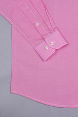 Taffy pink with white mini micro check cotton shirt