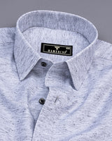 Storm Cloud Gray Shaded Amsler Linen Cotton Shirt