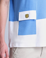 Carolina Blue With White Premium Cotton Designer T-shirt