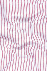 Salt white with cardinal red double line regency stripe shirt