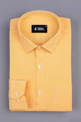 Royal yellow with white mini micro check shirt