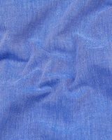 Cloud Blue Oxford Cotton Solid Formal Shirt