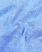 Earth Blue Linen Soft Cotton Formal Shirt