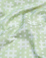 Mikado Green With White Designer Dobby Premium Gizza Shirt