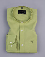 Iconic Olive Green Dobby Cotton Solid Shirt