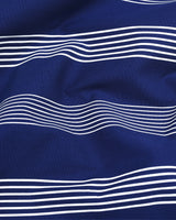 Bloom NavyBlue With White University Stripe Cotton Shirt