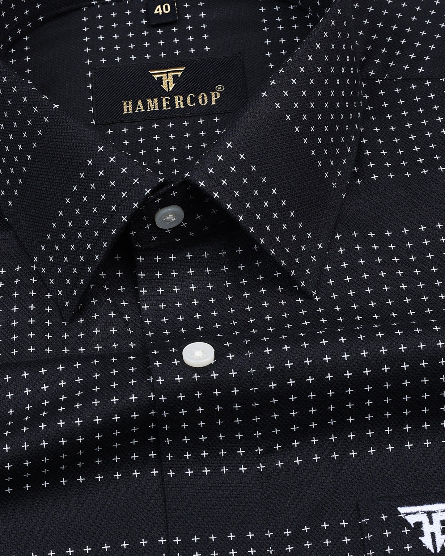 Black Plus Printed Designer Stripe Dobby Cotton Shirt – Hamercop