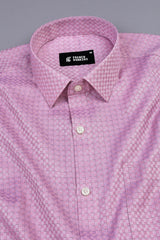 Dark pink with light black line check shirt