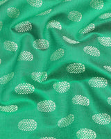 Green Oval Jacquard Pattern Premium Cotton Shirt