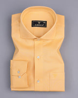 Mellow Yellow Biscuit Solid Oxford Cotton Shirt
