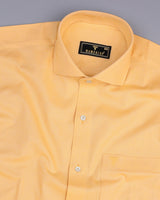Mellow Yellow Biscuit Solid Oxford Cotton Shirt