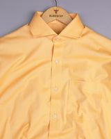 Mellow Yellow Biscuit Solid Oxford Cotton Shirt