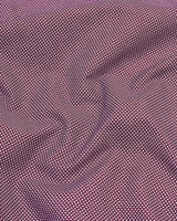 Capricorn Maroon With White Printed Cotton Shirt