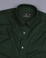 Seaweed Green Dobby Texture Solid Cotton Shirt