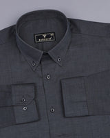Trout Gray FilaFil Premium Cotton Solid Shirt