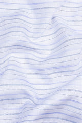 Rich white with royal blue lines arglye stripe shirt