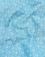 SkyBlue Abstract Geometrical Pattern Oxford Cotton Shirt