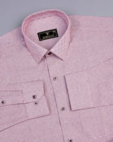 Devon Maroon With White Box Premium Cotton Gizza Shirt