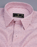 Devon Maroon With White Box Premium Cotton Gizza Shirt