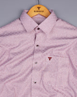 Devon Maroon With White Box Premium Cotton Gizza Shirt