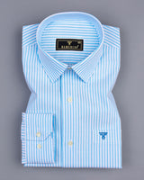 Atlanta SkyBlue Bengal Stripe Oxford Cotton Shirt