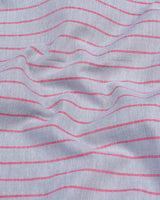 Lapis Gray With Pink Stripe Oxford Cotton Shirt