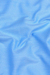 Police strobe blue jacquard printed shirt