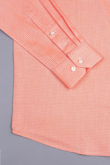 Tiger orange jacquard printed shirt