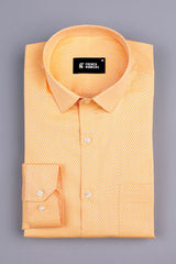 Merigold yellow jacquard printed shirt
