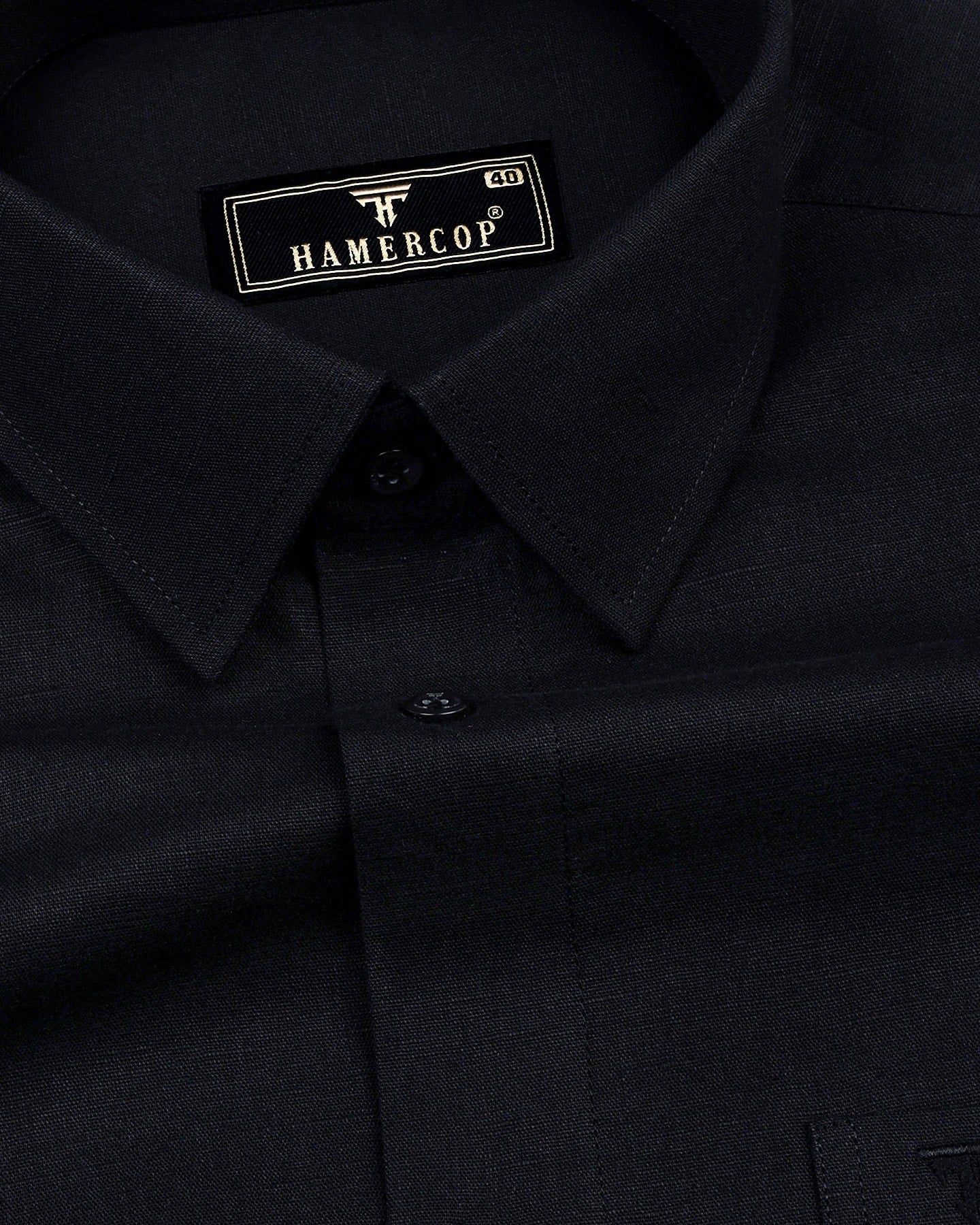 Emerald Noir High Low Hem Cotton Shirt Mc main image 0