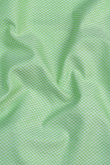 Parrot green jacquard printed shirt