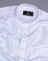Sparkle White Jacquard Textured Premium Cotton Shirt