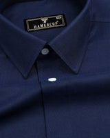 Hapton NavyBlue Oxford Solid Cotton Shirt