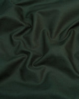 Bottle Green Dobby Textured Solid Cotton Shirt