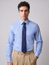 Opsin Blue Houndstooth Check Amsler Cotton Shirt