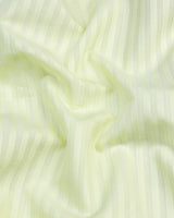 Light Yellow Self Weft Stripe Dobby Cotton Formal Shirt