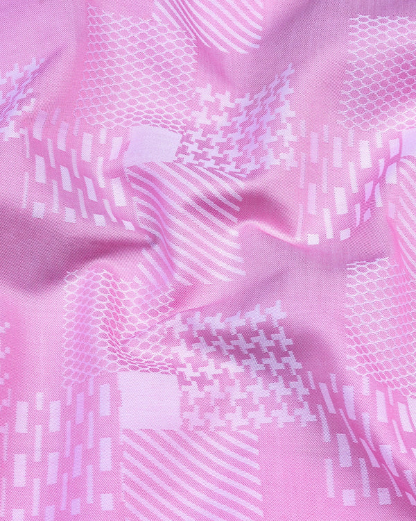Precious Pink Jacquard Printed Premium Giza Cotton Shirt