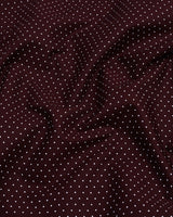 Brown With White Small Polka Dot Printed Designer Cotton Shirt