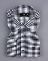 Cadet Gray Twill Check Premium Cotton Shirt