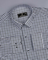 Cadet Gray Twill Check Premium Cotton Shirt