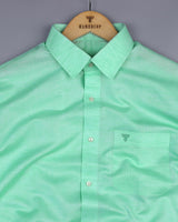 Osaka Mint Green Luxurious Linen Formal Cotton Shirt