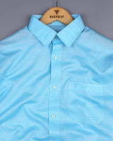 Osaka AquaBlue Luxurious Linen Cotton Formal Shirt