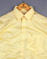Osaka Yellow Luxurious Linen Formal Cotton Shirt